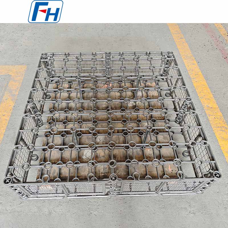 FH® Cr25Ni20 Panier de chargement de traitement thermique combiné pour four à sole à rouleaux de bain de sel