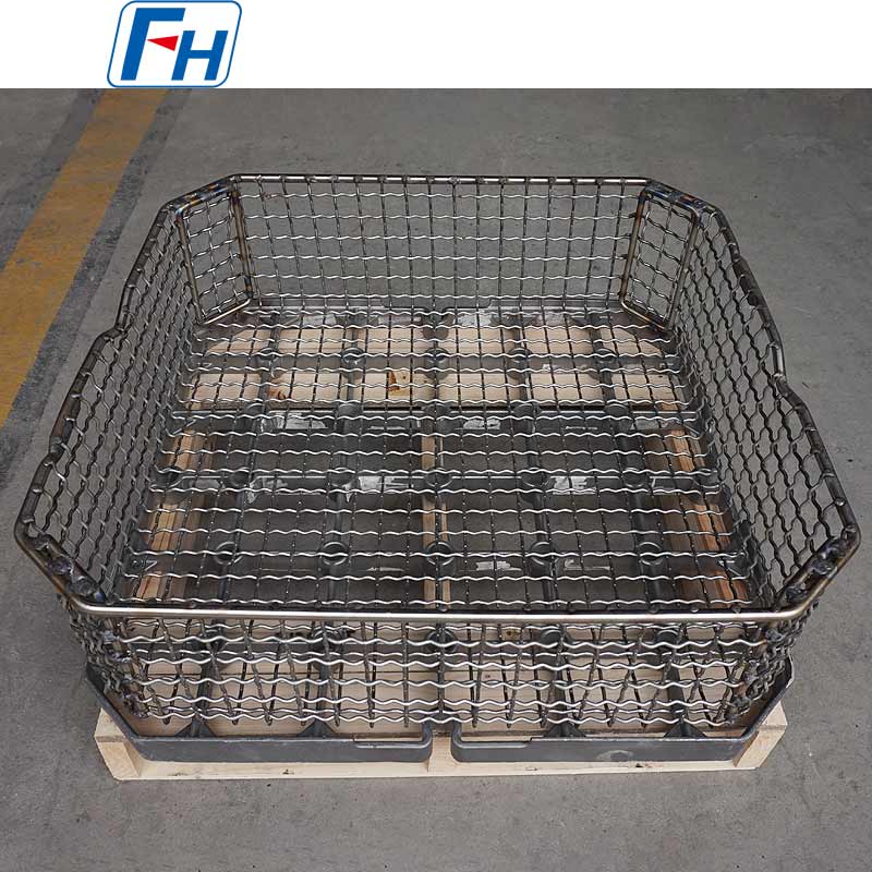 Panier en maille de traitement thermique soudé polyvalent FH® pour l'automobile, l'aérospatiale et l'industrie lourde
