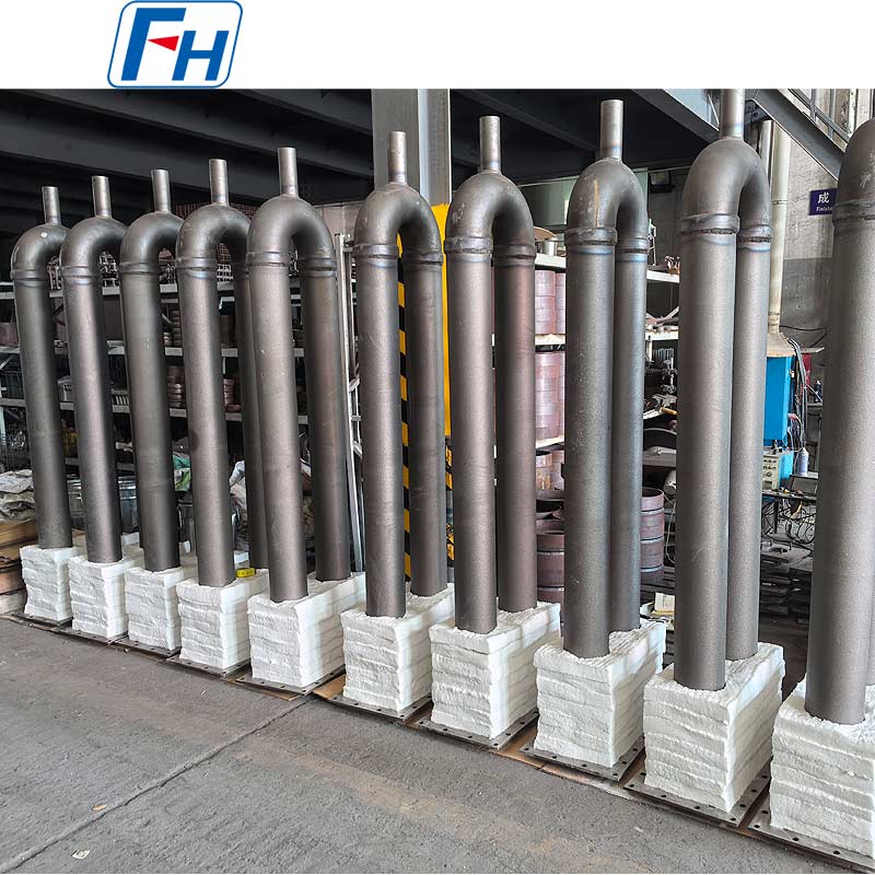 Tube radiant HU en forme de U – Ø152,4 × Ø142,8 × 2154,24 mm
