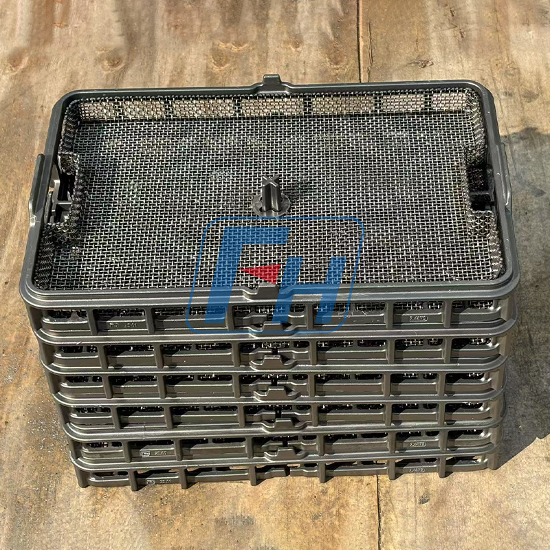 paniers de traitement thermique sous vide de 450x300x50mm